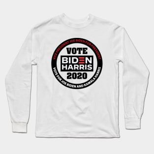 Vote Biden Harris 2020 - in Black and Red Long Sleeve T-Shirt